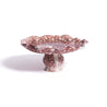 LARGE CAKE STAND / RAISED PLATTER, BURGUNDY - DB CERAMIC