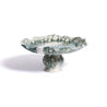 LARGE CAKE STAND / RAISED PLATTER, TEAL - DB CERAMIC
