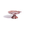 SMALL FLUTED CAKE STAND, BURGUNDY - DB CERAMIC