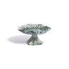 SMALL FLUTED CAKE STAND, TEAL - DB CERAMIC