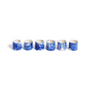SET OF 6 BLUE BUBBLE NAPKIN RINGS & TIE-DYE NAPKINS - DB CERAMIC