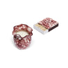 CANDLE & MATCHBOX SET, BURGUNDY - DB CERAMIC