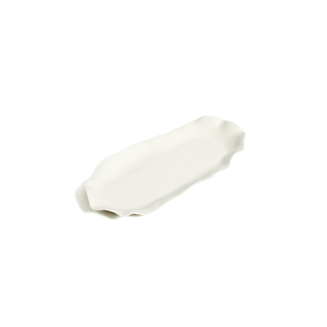 MEDIUM FLOW SERVING PLATTER, VELLUM - DB CERAMIC