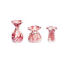 SET OF 3 BUD VASES, BURGUNDY - DB CERAMIC