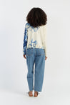 CP x DB Blue Wool-Cashmere Deborah Brett Bubble Sweater - DB CERAMIC