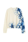 CP x DB Blue Wool-Cashmere Deborah Brett Bubble Sweater - DB CERAMIC
