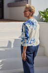 CP x DB Blue Wool-Cashmere Deborah Brett Bubble Sweater - DB CERAMIC