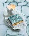 VERDEN CANDLE, TILED MATCHBOX AND PLATTER SET, VELLUM - DB CERAMIC