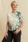 CP x DB Green Wool-Cashmere Deborah Brett Bubble T-Shirt - DB CERAMIC