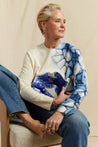 CP x DB Blue Wool-Cashmere Deborah Brett Bubble Sweater - DB CERAMIC