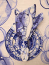 BLUE BUBBLE NAPKINS - DB CERAMIC