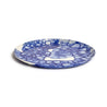 blue and white dinner plate